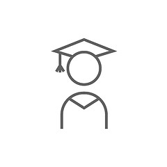 Image showing Graduate line icon.