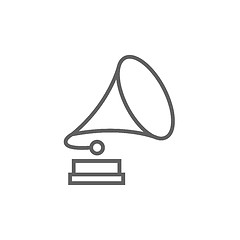 Image showing Gramophone line icon.