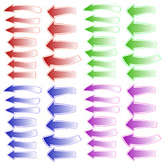 Image showing Set of Colorful Different Arrows