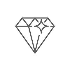 Image showing Diamond line icon.