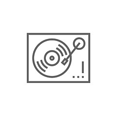 Image showing Turntable line icon.