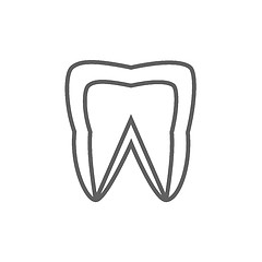 Image showing Molar tooth line icon.