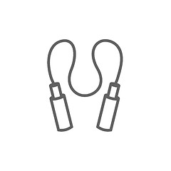 Image showing Jumping rope line icon.