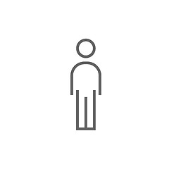 Image showing Businessman standing line icon.