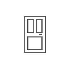 Image showing Front door line icon.