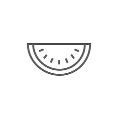 Image showing Watermelon line icon.