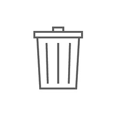 Image showing Trash can line icon.