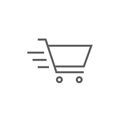 Image showing Shopping cart line icon.