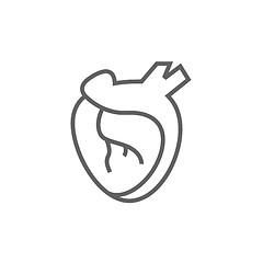 Image showing Heart line icon.