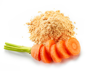 Image showing heap of dried carrot powder