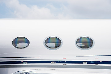 Image showing Windows of business jet