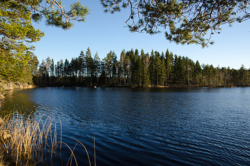 Image showing Beautiful view at a small nordic lake