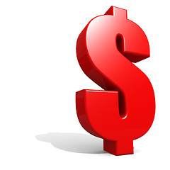 Image showing Red dollar sign