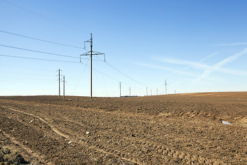 Image showing electric lines, power  