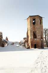 Image showing ruins  Belarus. Winter