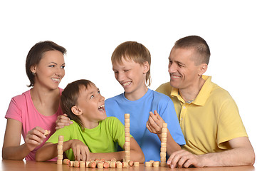 Image showing Cute family playing 