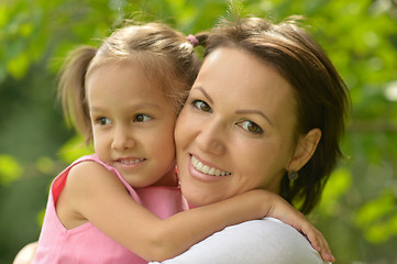 Image showing girl with her mother