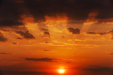 Image showing sunset, the sky  