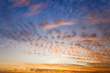 Image showing sunset. colored clouds  