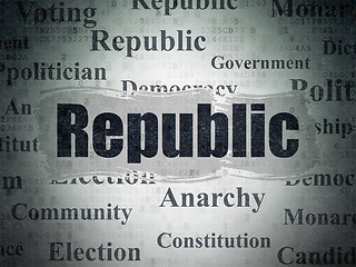 Image showing Politics concept: Republic on Digital Paper background