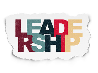 Image showing Business concept: Leadership on Torn Paper background