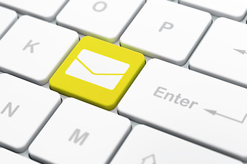 Image showing Finance concept: Email on computer keyboard background