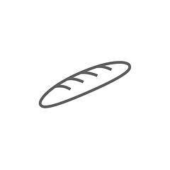 Image showing Baguette line icon.