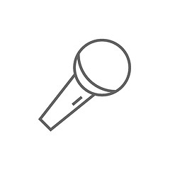 Image showing Microphone line icon.