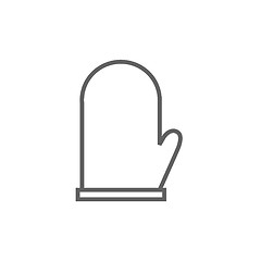 Image showing Kitchen glove line icon.