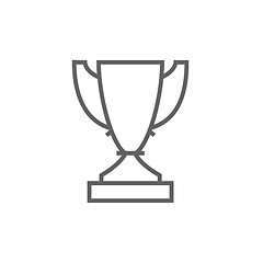 Image showing Trophy line icon.