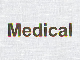 Image showing Healthcare concept: Medical on fabric texture background