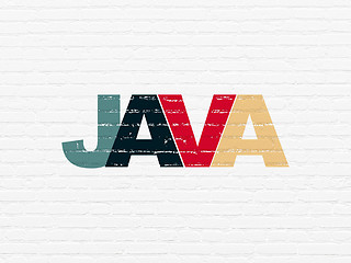 Image showing Database concept: Java on wall background