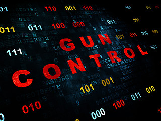 Image showing Protection concept: Gun Control on Digital background