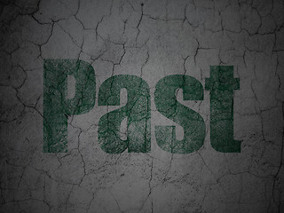 Image showing Time concept: Past on grunge wall background