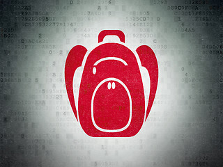 Image showing Travel concept: Backpack on Digital Paper background