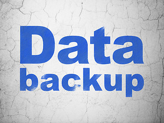 Image showing Information concept: Data Backup on wall background