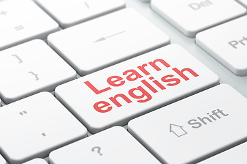 Image showing Learning concept: Learn English on computer keyboard background