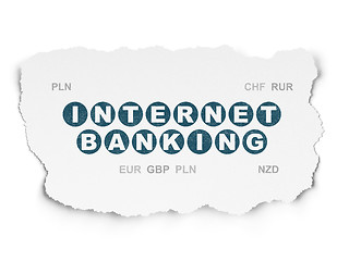 Image showing Money concept: Internet Banking on Torn Paper background