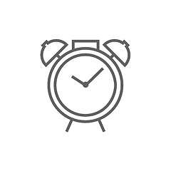 Image showing Alarm clock line icon.