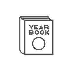 Image showing Yearbook line icon.