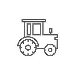 Image showing Tractor line icon.