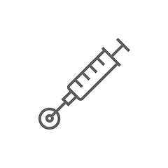 Image showing In vitro fertilisation line icon.