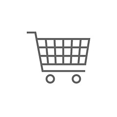 Image showing Shopping cart line icon.