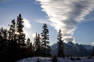 Image showing Rocky Mountains in Winter Canada