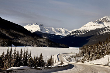 Image showing Rocky Mountains in Winter Canada