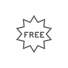 Image showing Free tag line icon.