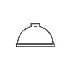 Image showing Restaurant cloche line icon.