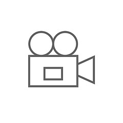 Image showing Video camera line icon.