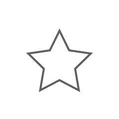 Image showing Rating star line icon.