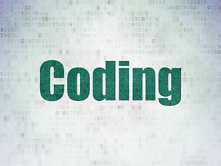 Image showing Programming concept: Coding on Digital Paper background